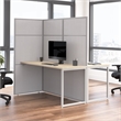 Easy Office 2 Person Cubicle Desk in Natural Elm - Engineered Wood