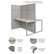 Easy Office 2 Person Cubicle Desk in Natural Elm - Engineered Wood