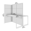 Easy Office 2 Person Cubicle Desk in Natural Elm - Engineered Wood
