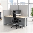 Office in an Hour 65-inch Straight Cubicle Desk in Natural Elm - Engineered Wood