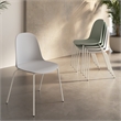 Gather Set of 2 Stackable Cafe Chairs in Light Gray Polypropylene