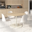 Gather Set of 2 Stackable Cafe Chairs in White Polypropylene