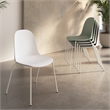 Gather Set of 2 Stackable Cafe Chairs in White Polypropylene