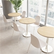 Gather Set of 2 Stackable Cafe Chairs in White Polypropylene