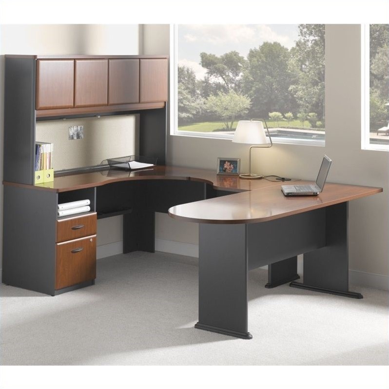 Bush Business Furniture Series A 4Piece Corner Computer Desk in Hansen