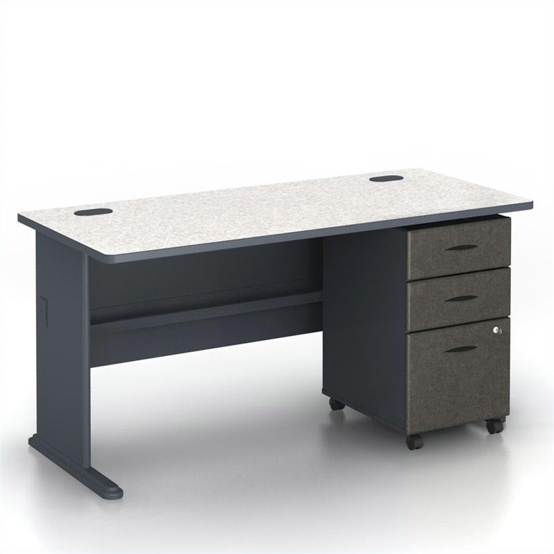 Bush Business Series A 60 Computer Desk With 3 Drawer File
