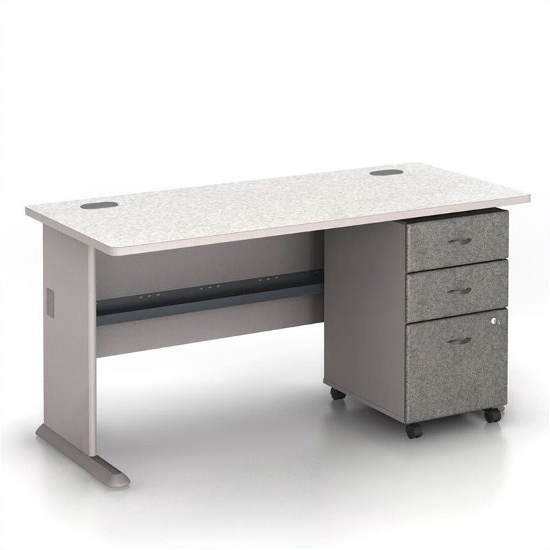 Bush Business Series A 60 Computer Desk With 3 Drawer File Cabinet Bush Business Series A 60