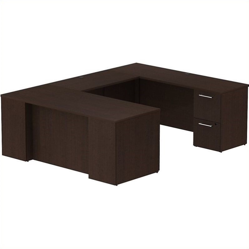 Bush Business 300 Series 72 U Shaped Computer Desk In Mocha Cherry Bush Business 300 Series 72