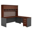 Series C 72W L Shaped Desk with Storage in Hansen Cherry - Engineered Wood