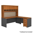 Series C 72W L Shaped Desk with Storage in Natural Cherry - Engineered Wood