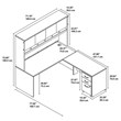 Series C 72W L Shaped Desk with Storage in Natural Cherry - Engineered Wood