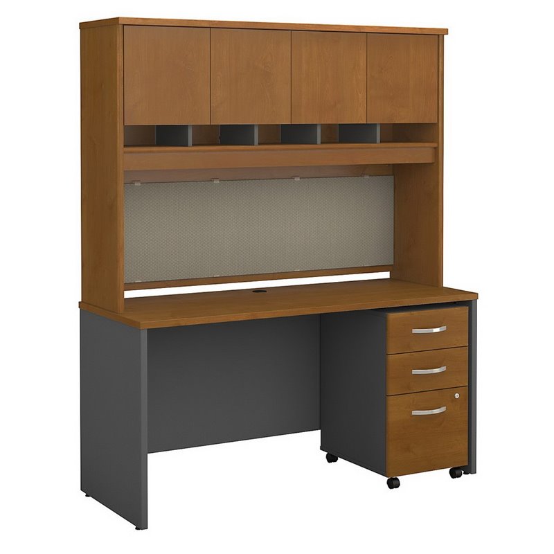 Bush Business Furniture Series C 60" 3 Drawer Credenza with Hutch