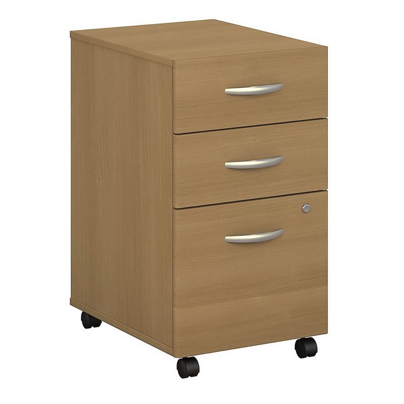 Series C 3 Drawer Assembled Mobile File Cabinet In Light Oak Wc60353su