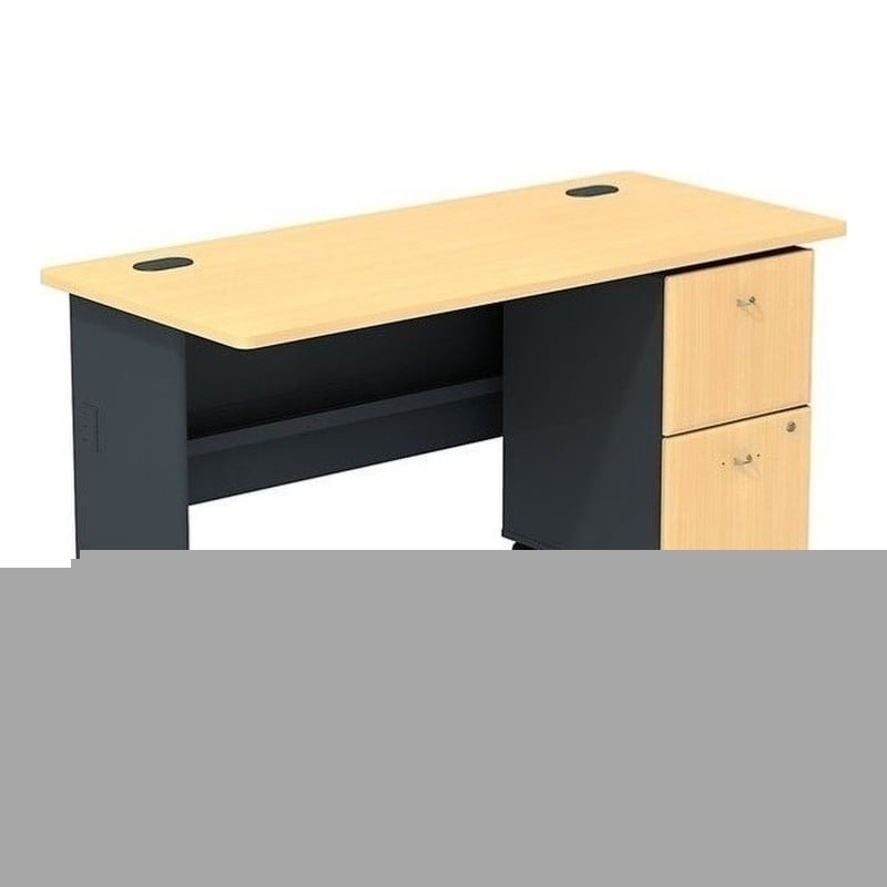Bush Business Series A 60w Desk With 2 Drawer Mobile Pedestal In Beech