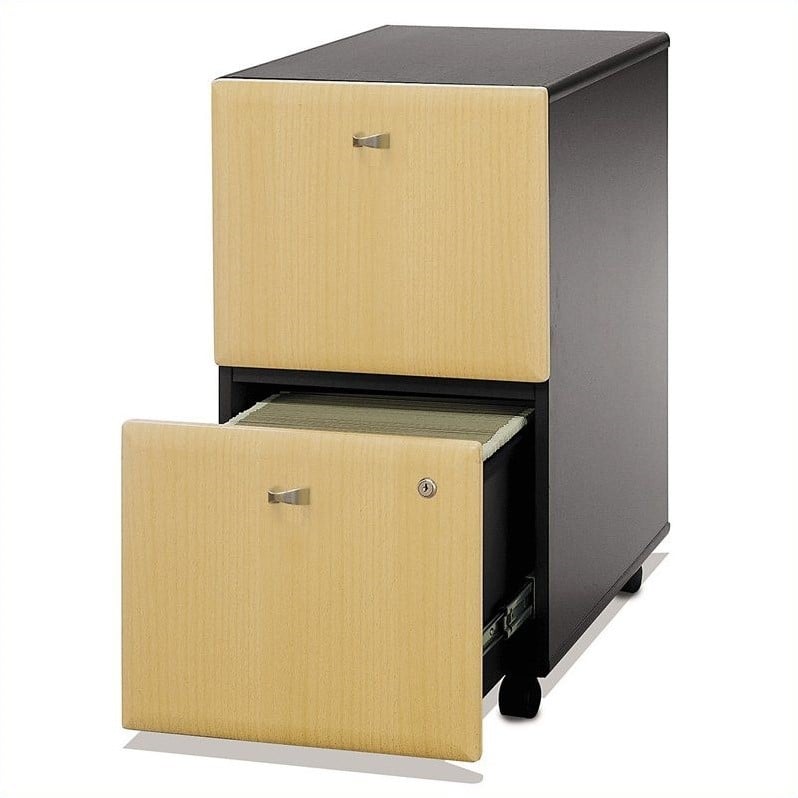 Bush Business Furniture Series A 2 Drawer Mobile File in Beech