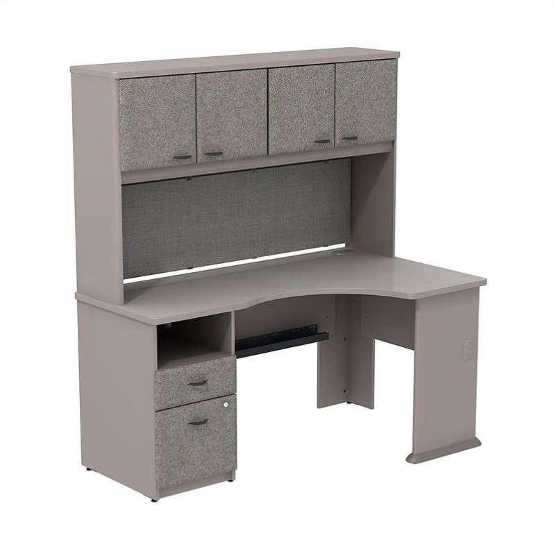Bush Business Series A 60 Corner Desk With Hutch And Pedestal Bush Business Series A 60