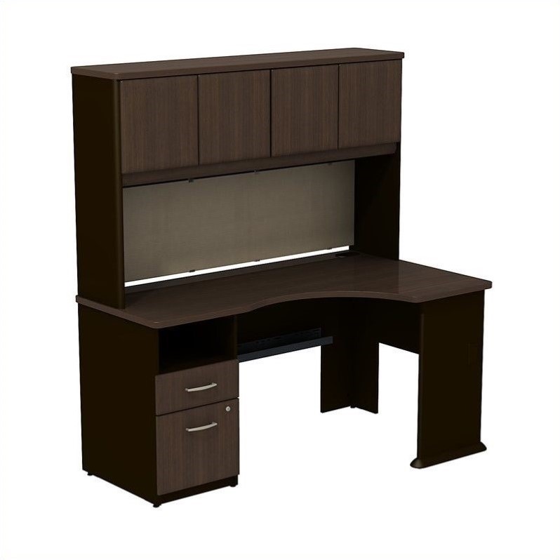 Bush Business Series A 60 Corner Desk With Hutch And Pedestal Bush Business Series A 60