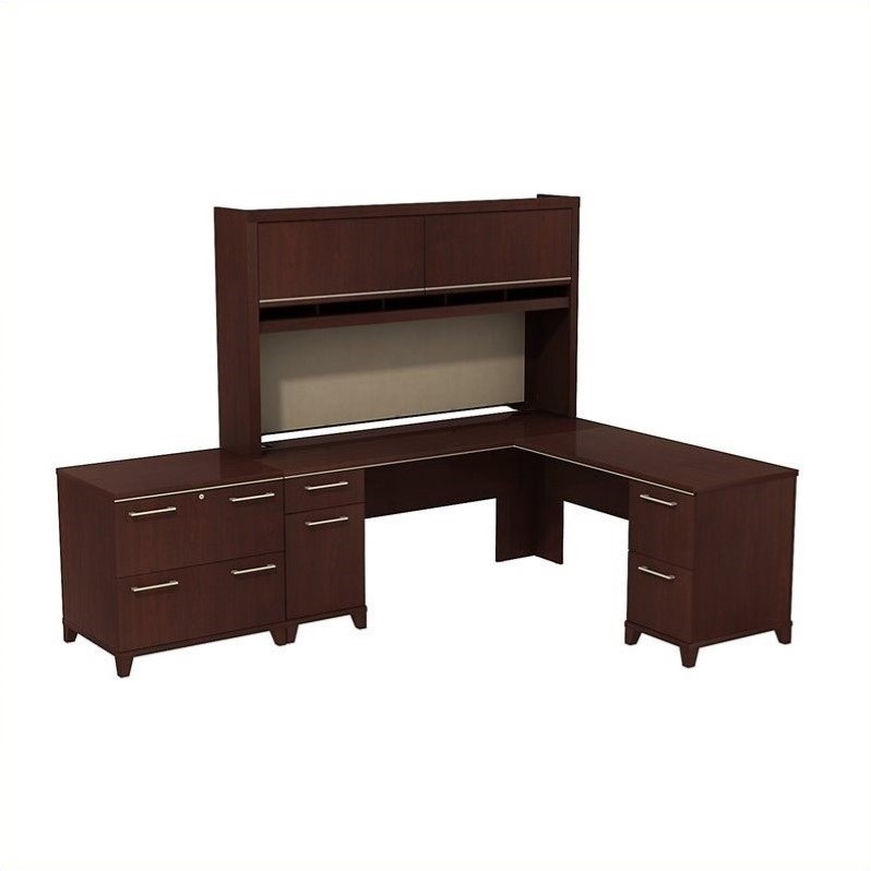 Bush Business Furniture Enterprise 72W LDesk with Hutch and Lateral