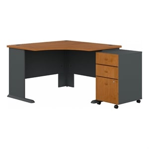 Bush Business Furniture Series A Corner Desk With 3 Drawer Mobile Pedestal