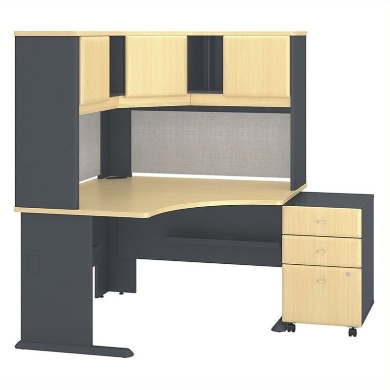 Bush Business Series A Corner Desk With Hutch Office Suite In