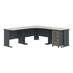 Bush Business Furniture Series A 84W X 84D Corner Desk With 3 Drawer Mobile Pedestal