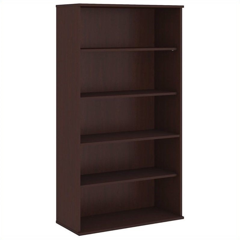 Customer Favorite Series C Elite 66H Bookcase Storage Wall in Hansen Cherry - Engineered Wood | AccuWeather Shop BBF Series C... 