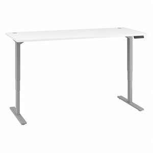 BBF Move 80 Series 72W x 30D Height Adjustable Standing Desk with Gray Base