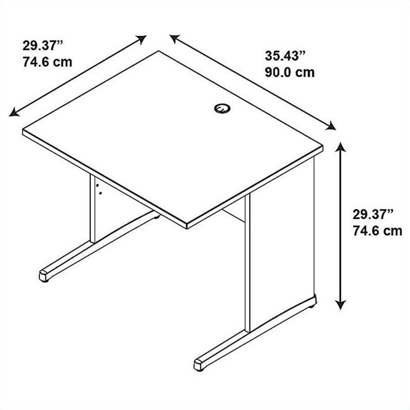Bush Business Series C Elite 36w X 30d C Leg Desk In Hansen Cherry