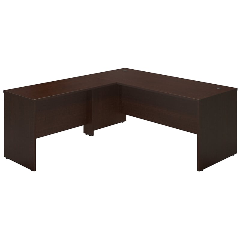 Bush Business Furniture Series C Elite Desk Shell with Return in Mocha Cherry
