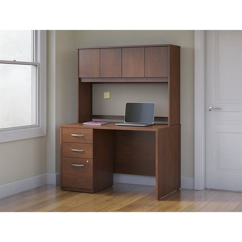 Bush Business Furniture Series C Elite Computer Desk with Hutch in