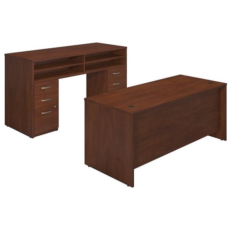 Bush Business Series C Elite 72w X 30d Standing Desk In Hansen Bush Business Series C Elite 72w X 30d Standing Desk In Hansen Cherry