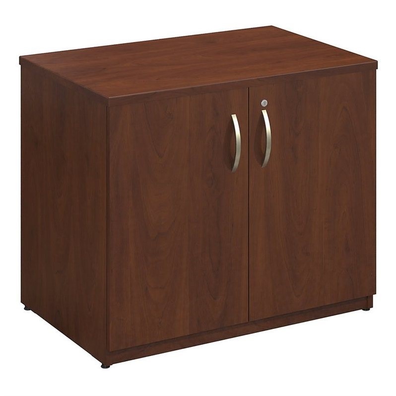 Bush Business Furniture 36W Storage Cabinets with Bookcases in Hansen ...