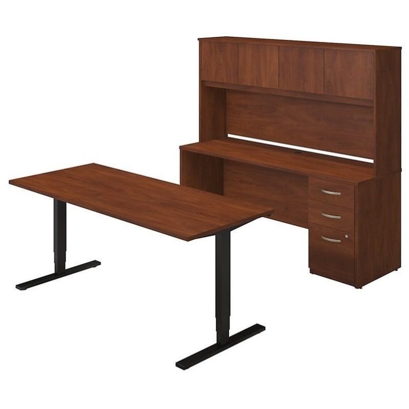 Bush Business Series C Elite Adjule Standing Office Set With Hutch Bush Business Series C Elite Adjule Standing Office Set With Hutch