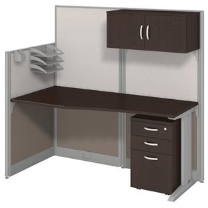 office in an hour 65w x 33d cubicle workstation with storage in cherry