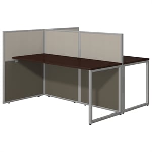 Bush Business Furniture Easy Office Wood Computer Desk for Two in Mocha Cherry