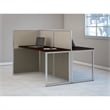 Bush Business Furniture Easy Office Wood Computer Desk for Two in Mocha Cherry