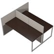 Bush Business Furniture Easy Office Wood Computer Desk for Two in Mocha Cherry