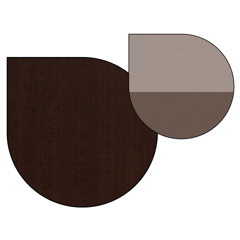 Easy Office 60W Two Person Straight Desk Office Suite in Mocha Cherry