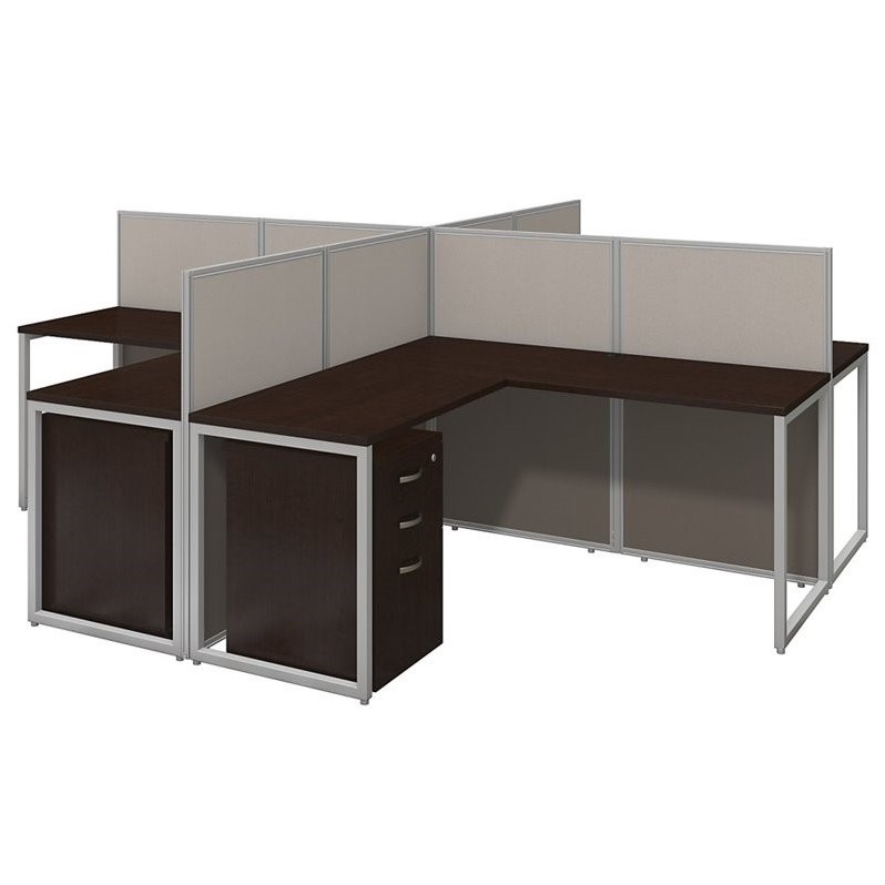 Bush Business Easy Office 3 Drawer L Shaped Computer Desk For Four Bush Business Easy Office 3 Drawer L Shaped Computer Desk For Four
