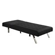 DHP Emily Faux Leather Chaise Lounge in Black