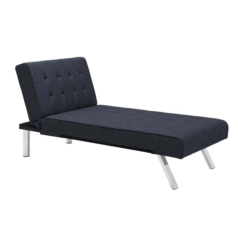 DHP Emily Linen Chaise Lounge in Navy Blue Cymax Business