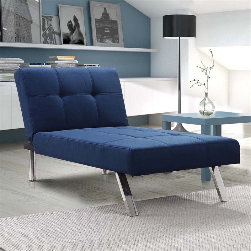 Linen Chaise Lounge in Navy Blue 2102629