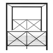 DHP Rosedale Modern Romance Metal Queen Canopy Bed in Black