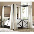 DHP Rosedale Modern Romance Metal Queen Canopy Bed in Black