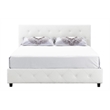 DHP Dakota Upholstered Faux Leather Full Bed in White