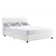 DHP Dakota Upholstered Faux Leather Full Bed in White