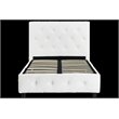 Upholstered Faux Leather Twin Bed in White