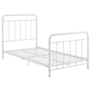 dhp brooklyn iron bed in white