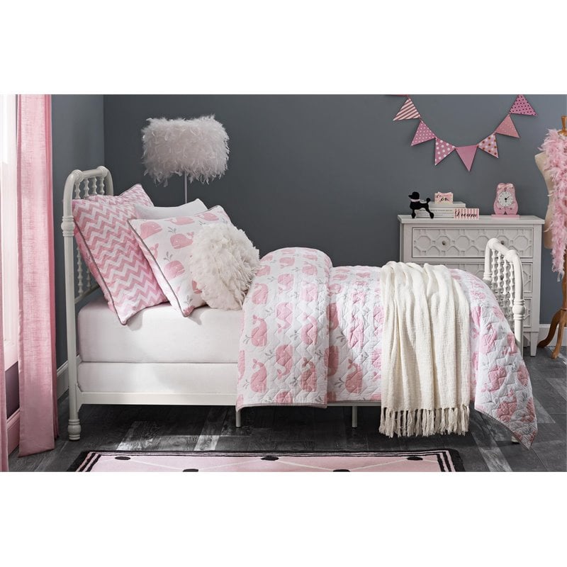 DHP Jenny Lind Metal Twin Bed in White Cymax Business