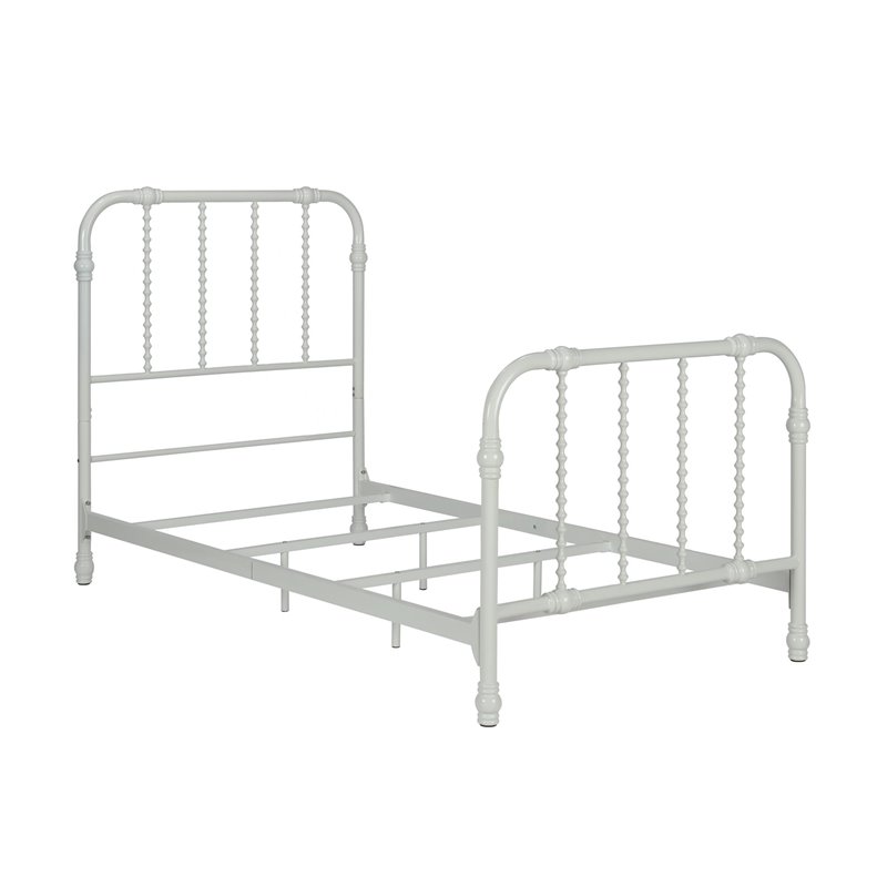 DHP Jenny Lind Metal Twin Bed in White